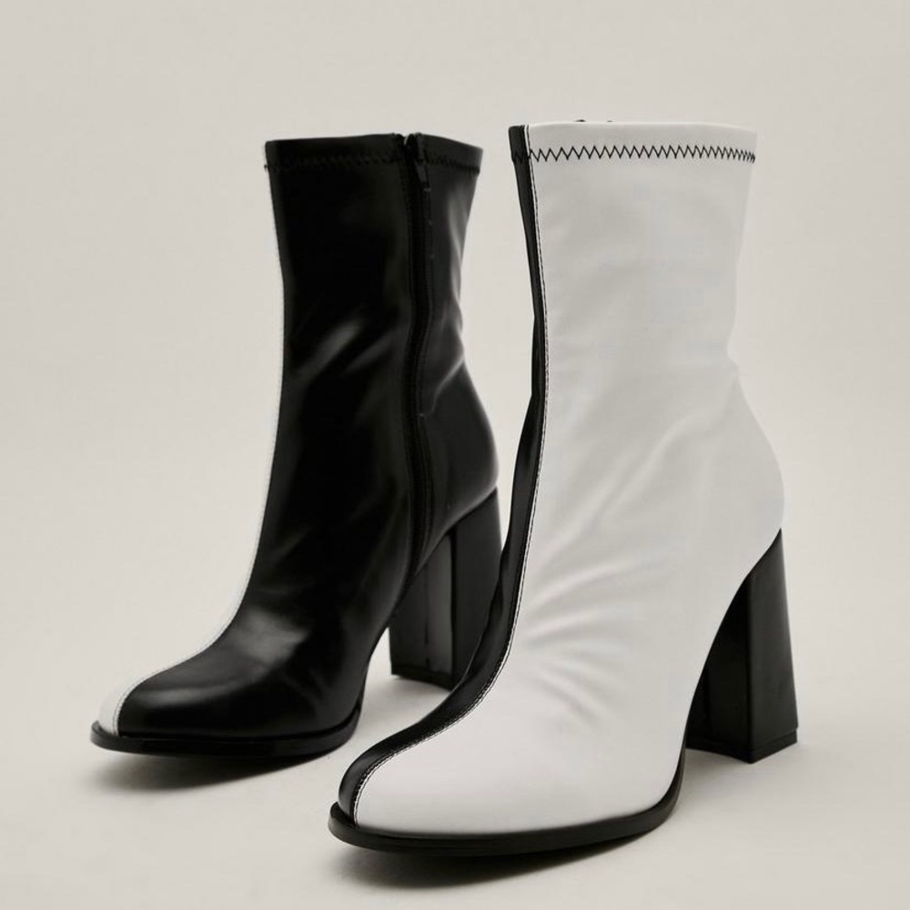 BNWT Nasty Gal Two Tone Sock Boots